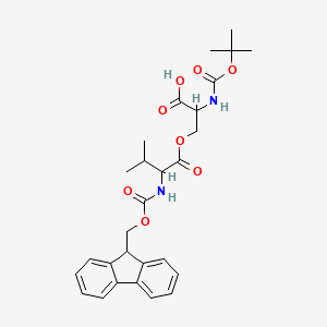 molecular formula C28H34N2O8 B12513772 Boc-Ser(Val-Fmoc)-OH 