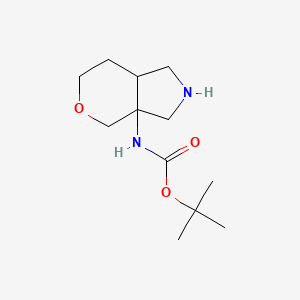 molecular formula C12H22N2O3 B12513791 tert-butyl N-{octahydropyrano[3,4-c]pyrrol-3a-yl}carbamate 