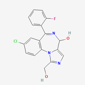 molecular formula C18H13ClFN3O2 B1251388 1',4-Dihydroxy Midazolam CAS No. 64740-68-7
