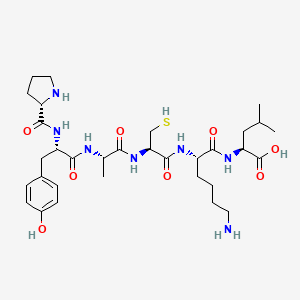 molecular formula C32H51N7O8S B12513907 L-Prolyl-L-tyrosyl-L-alanyl-L-cysteinyl-L-lysyl-L-leucine CAS No. 820963-97-1
