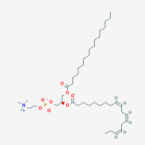 molecular formula C43H80NO8P B1251395 1-heptadecanoyl-2-(9Z,12Z,15Z-octadecatrienoyl)-glycero-3-phosphocholine 