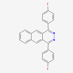 molecular formula C24H14F2N2 B12513954 1,4-Bis(4-fluorophenyl)benzo[G]phthalazine CAS No. 820233-85-0