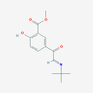 molecular formula C14H17NO4 B125140 Methyl 5-[(tert-Butylimino)acetyl]salicylate CAS No. 53942-75-9