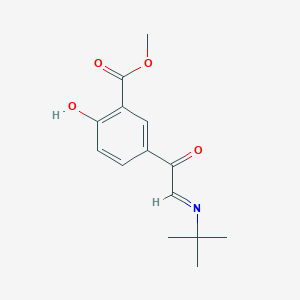 molecular formula C14H17NO4 B125140 Methyl 5-(2-tert-butyliminoacetyl)-2-hydroxybenzoate CAS No. 53942-75-9