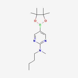 molecular formula C15H26BN3O2 B12514017 N-Butyl-N-methyl-5-(4,4,5,5-tetramethyl-1,3,2-dioxaborolan-2-yl)pyrimidin-2-amine 