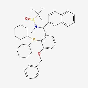 molecular formula C41H52NO2PS B12514064 N-{[3-(benzyloxy)-2-(dicyclohexylphosphanyl)phenyl](naphthalen-2-yl)methyl}-N,2-dimethylpropane-2-sulfinamide 