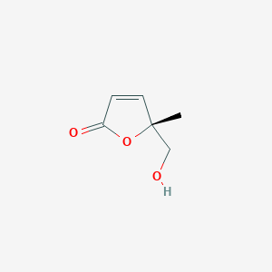 molecular formula C6H8O3 B12514158 2(5H)-Furanone, 5-(hydroxymethyl)-5-methyl-, (5R)- CAS No. 681143-75-9