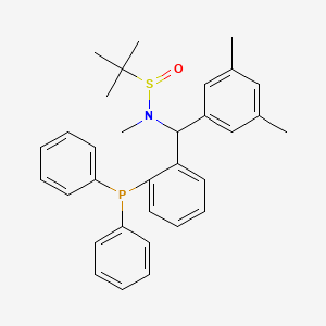 molecular formula C32H36NOPS B12514170 N-[(3,5-dimethylphenyl)[2-(diphenylphosphanyl)phenyl]methyl]-N,2-dimethylpropane-2-sulfinamide 