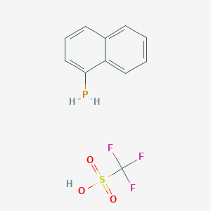 molecular formula C11H10F3O3PS B12514260 Trifluoromethanesulfonic acid--(naphthalen-1-yl)phosphane (1/1) CAS No. 820252-60-6
