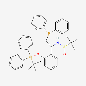 molecular formula C40H46NO2PSSi B12514267 N-(1-{2-[(tert-butyldiphenylsilyl)oxy]phenyl}-2-(diphenylphosphanyl)ethyl)-2-methylpropane-2-sulfinamide 