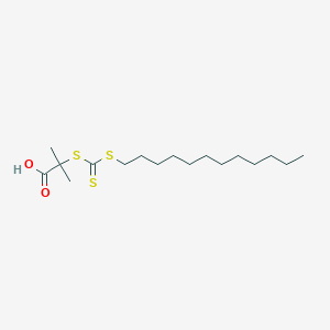 B1251439 2-(((Dodecylthio)carbonothioyl)thio)-2-methylpropanoic acid CAS No. 461642-78-4