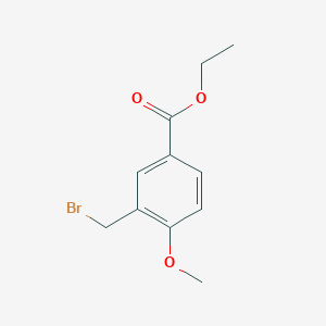 molecular formula C11H13BrO3 B12514419 Ethyl 3-(bromomethyl)-4-methoxybenzoate 