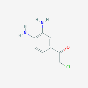 molecular formula C8H9ClN2O B12514446 Acetophenone,3,4-diamino-2-chloro- 