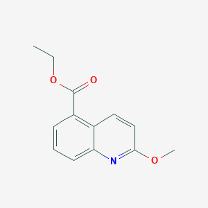 molecular formula C13H13NO3 B12514456 Ethyl 2-methoxyquinoline-5-carboxylate 