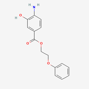 molecular formula C15H15NO4 B12514473 2-Phenoxyethyl 4-amino-3-hydroxybenzoate CAS No. 819870-01-4
