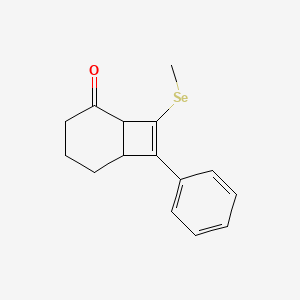 molecular formula C15H16OSe B12514494 Bicyclo[4.2.0]oct-7-en-2-one, 8-(methylseleno)-7-phenyl- CAS No. 820963-17-5