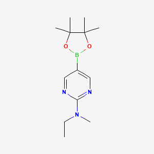 molecular formula C13H22BN3O2 B12514508 N-Ethyl-N-methyl-5-(4,4,5,5-tetramethyl-1,3,2-dioxaborolan-2-yl)pyrimidin-2-amine 