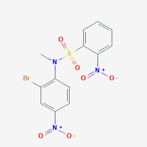 molecular formula C13H10BrN3O6S B12514559 N-(2-Bromo-4-nitrophenyl)-N-methyl-2-nitrobenzene-1-sulfonamide CAS No. 820961-11-3