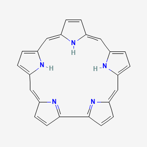 molecular formula C24H17N5 B1251458 (6Z,11Z,15Z,20Z)-25,26,27,28,29-pentaazahexacyclo[20.2.1.1(2,5).1(7,10).1(12,15).1(17,20)]nonacosa-1(24),2,4,6,8,10(28),11,13,15,17(26),18,20,22-tridecaene 