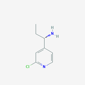 molecular formula C8H11ClN2 B12514593 (1S)-1-(2-chloropyridin-4-yl)propan-1-amine 