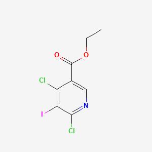 molecular formula C8H6Cl2INO2 B12514623 Ethyl 4,6-dichloro-5-iodopyridine-3-carboxylate 