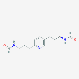 molecular formula C14H21N3O2 B12514674 Formamide, N-[3-[5-[(3S)-3-(formylamino)butyl]-2-pyridinyl]propyl]- CAS No. 820965-66-0