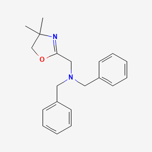 molecular formula C20H24N2O B12514703 N-benzyl-N-[(4,4-dimethyl-5H-1,3-oxazol-2-yl)methyl]-1-phenylmethanamine 