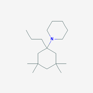 molecular formula C18H35N B12514707 Piperidine, 1-(3,3,5,5-tetramethyl-1-propylcyclohexyl)- CAS No. 685088-27-1