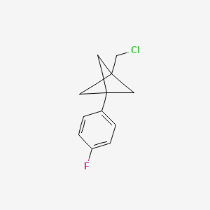 molecular formula C12H12ClF B12514709 1-(Chloromethyl)-3-(4-fluorophenyl)bicyclo[1.1.1]pentane 