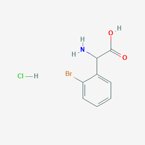 molecular formula C8H9BrClNO2 B12514740 Amino(2-bromophenyl)acetic acid hydrochloride 
