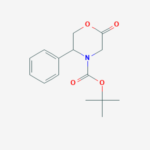 molecular formula C15H19NO4 B12514827 Tert-butyl 2-oxo-5-phenylmorpholine-4-carboxylate 
