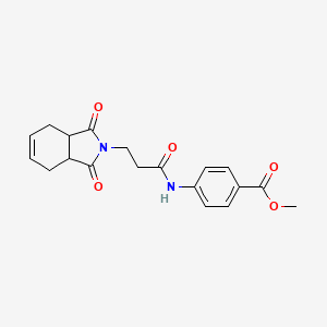 molecular formula C19H20N2O5 B12514877 Methyl 4-(3-(1,3-dioxo-1,3,3a,4,7,7a-hexahydro-2H-isoindol-2-yl)propanamido)benzoate 