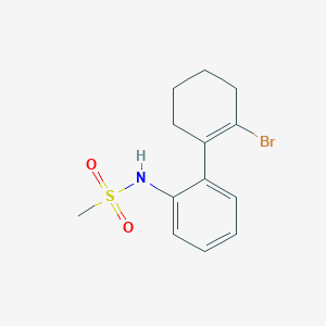 molecular formula C13H16BrNO2S B12514913 N-[2-(2-bromocyclohexen-1-yl)phenyl]methanesulfonamide CAS No. 686348-39-0