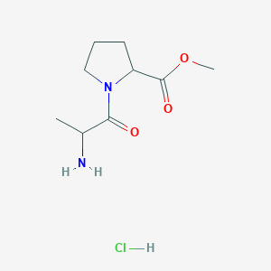 molecular formula C9H17ClN2O3 B12514919 Methyl 1-(2-aminopropanoyl)pyrrolidine-2-carboxylate hydrochloride 