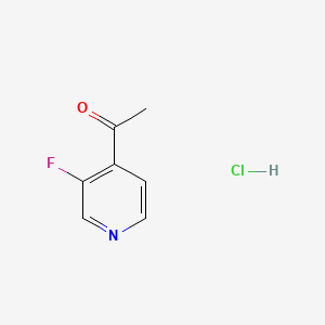 molecular formula C7H7ClFNO B12514926 1-(3-Fluoropyridin-4-yl)ethan-1-one hydrochloride 
