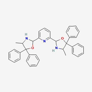 molecular formula C37H35N3O2 B12514934 2,6-Bis(4-methyl-5,5-diphenyl-1,3-oxazolidin-2-yl)pyridine 