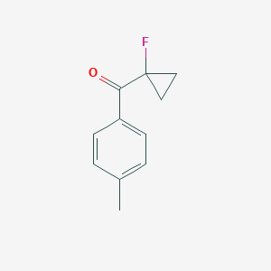 molecular formula C11H11FO B012515 Methanone, (1-fluorocyclopropyl)(4-methylphenyl)-(9CI) CAS No. 103543-84-6