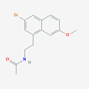 molecular formula C15H16BrNO2 B12515018 N-[2-(3-Bromo-7-methoxynaphthalen-1-yl)ethyl]acetamide CAS No. 686319-38-0