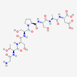 molecular formula C27H44N8O15 B12515045 Glycyl-L-threonyl-L-seryl-L-seryl-L-prolyl-L-seryl-L-alanyl-L-aspartic acid CAS No. 651740-12-4