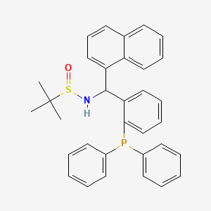 molecular formula C33H32NOPS B12515068 N-[(S)-(2-diphenylphosphanylphenyl)-naphthalen-1-ylmethyl]-2-methylpropane-2-sulfinamide 