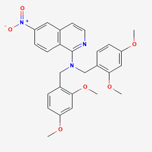 molecular formula C27H27N3O6 B12515088 N,N-Bis[(2,4-dimethoxyphenyl)methyl]-6-nitroisoquinolin-1-amine CAS No. 681427-44-1