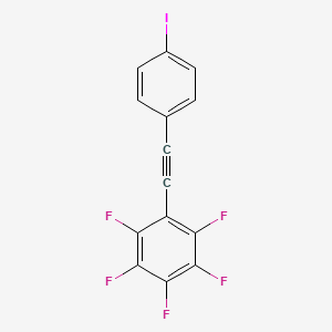 molecular formula C14H4F5I B12515097 Benzene, pentafluoro[(4-iodophenyl)ethynyl]- CAS No. 812640-67-8