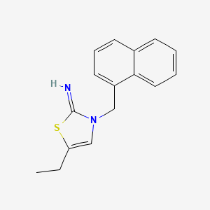 molecular formula C16H16N2S B12515138 5-Ethyl-3-[(naphthalen-1-yl)methyl]-1,3-thiazol-2(3H)-imine CAS No. 820230-94-2