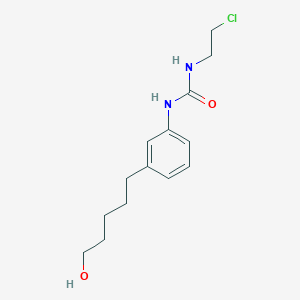 molecular formula C14H21ClN2O2 B12515179 Urea, N-(2-chloroethyl)-N'-[3-(5-hydroxypentyl)phenyl]- CAS No. 803729-72-8