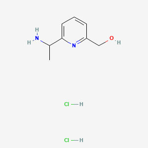 molecular formula C8H14Cl2N2O B12515218 (6-(1-Aminoethyl)pyridin-2-yl)methanol dihydrochloride 