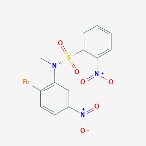 molecular formula C13H10BrN3O6S B12515219 N-(2-Bromo-5-nitrophenyl)-N-methyl-2-nitrobenzene-1-sulfonamide CAS No. 820961-10-2