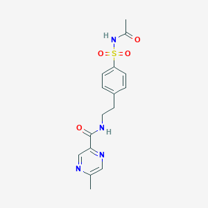 molecular formula C16H18N4O4S B125153 N-Des(cyclohexylaminocarbonyl)-N-acetyl Glipizide CAS No. 104838-12-2