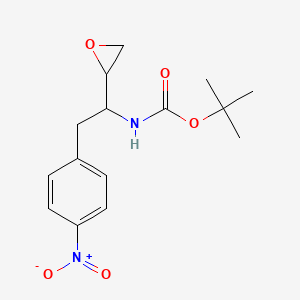 molecular formula C15H20N2O5 B12515318 tert-butyl N-[2-(4-nitrophenyl)-1-(oxiran-2-yl)ethyl]carbamate 