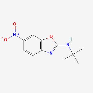 molecular formula C11H13N3O3 B12515386 N-tert-butyl-6-nitro-1,3-benzoxazol-2-amine CAS No. 337908-66-4