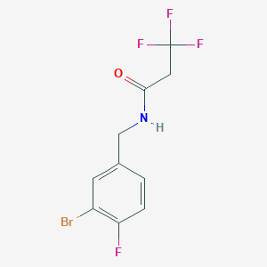 molecular formula C10H8BrF4NO B12515432 N-[(3-Bromo-4-fluorophenyl)methyl]-3,3,3-trifluoropropanamide CAS No. 676095-54-8